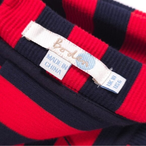 Boden‎ Pleated Striped Skirt A-Line Rib Knit Size 6 - Picture 5 of 10